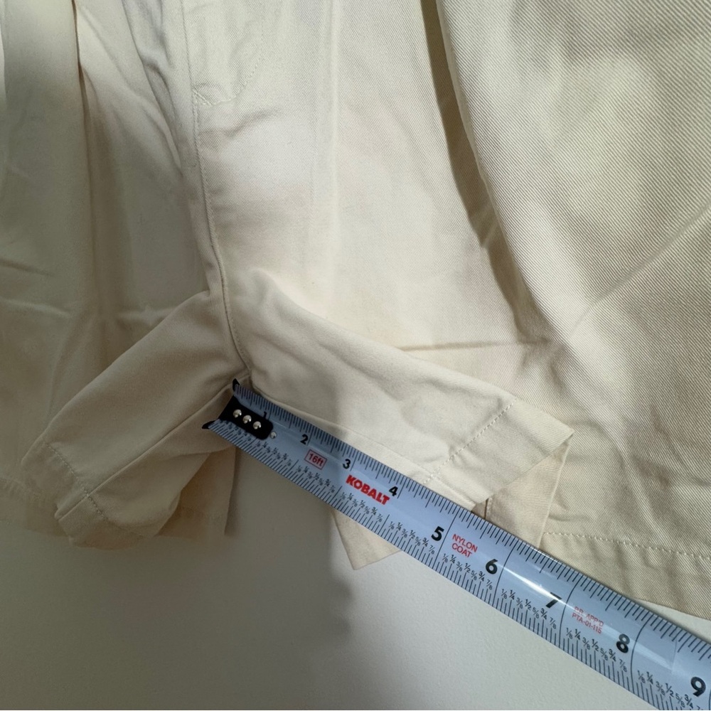 Tommy Hilfiger Khaki Pleated Cotton Shorts Size 38 - Picture 9 of 11